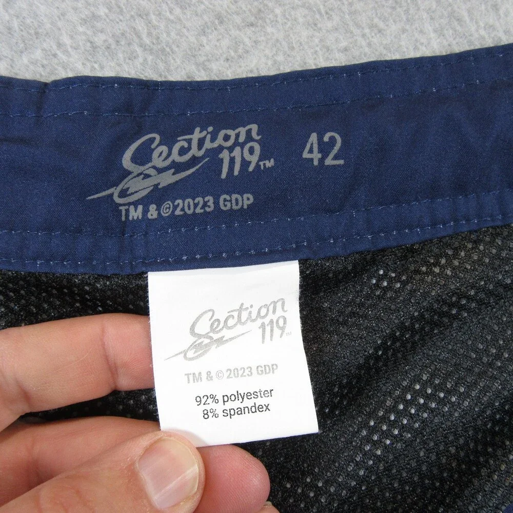 Section 119 Mens Grateful Dead‎ Swim Trunks 42 x 12 Blue Allover Skull Surf Bear